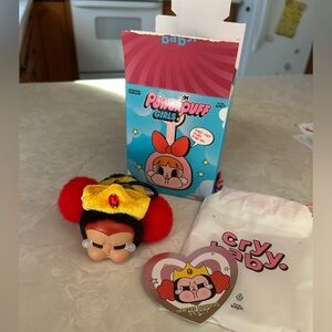 Pop Mart Crybaby x Powerpuffgirls Vinyl Plush Keychain Secret Princess Morbucks